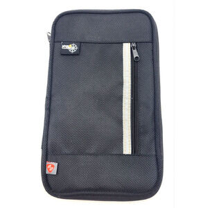 Lewis N Clark RFID Travel Documents Portfolio Black Canvas Zip Around 10x6x1"